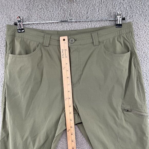 Eddie Bauer Rainier Capris Womens 16 Sprig Green Hiking Nylon Waterproof Camp - Picture 5 of 14